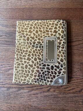 Mud Pie Leopard Print Tablet Cover in Gold and Brown